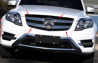 奔驰glk200中网标底座格栅