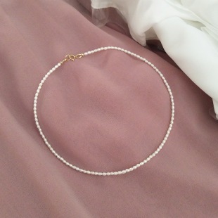 925 Choker Pearl Sterling Necklace Silver Lii 5mm Real