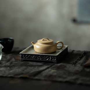 素静 | 茗泉高致 梨皮绿泥 130ml 精工紫砂壶