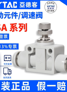 现货原装亚德客 调速节流阀 PSA4 PSA6 PSA8 PSA10 PSA12 AirTAC