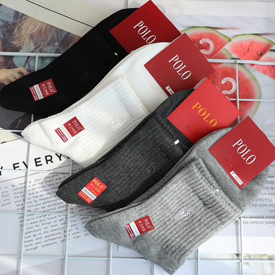 纯棉女袜polo100棉运动