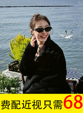 复古辣妹风近视墨镜女可配度数