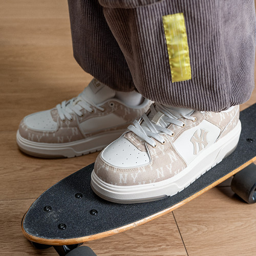 MLB男女运动低帮厚底板鞋时尚潮