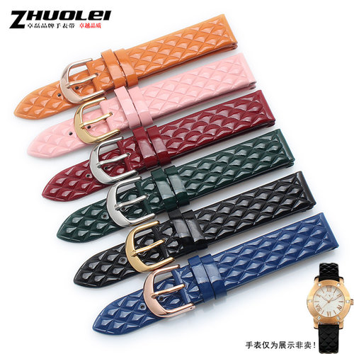 芙丽真皮女红色手表带