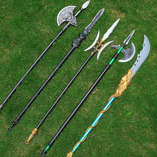 关羽青龙偃月刀吕布方天画戟三国周边玩具刀剑PP塑料武器张辽武器