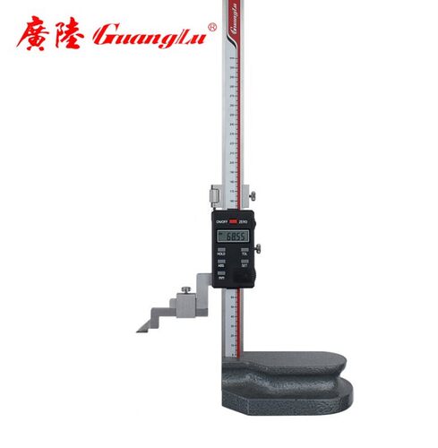 正品广陆数显高度尺0-200-300-500-600-1000mm 电子高度游标卡尺