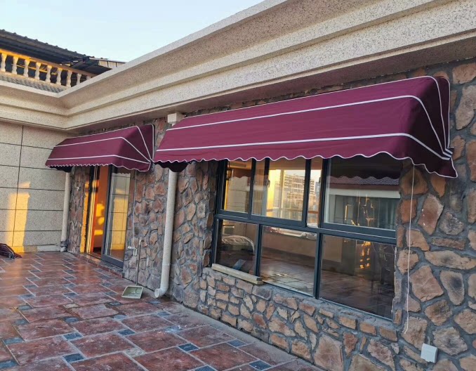 定做直销折叠遮阳棚法式雨棚 阳台伸缩式遮阳篷雨蓬固定西瓜篷