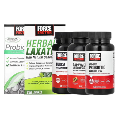 Force Factor番泻叶提取全草本通木瓜酶Tudca牛磺熊去氧胆酸便