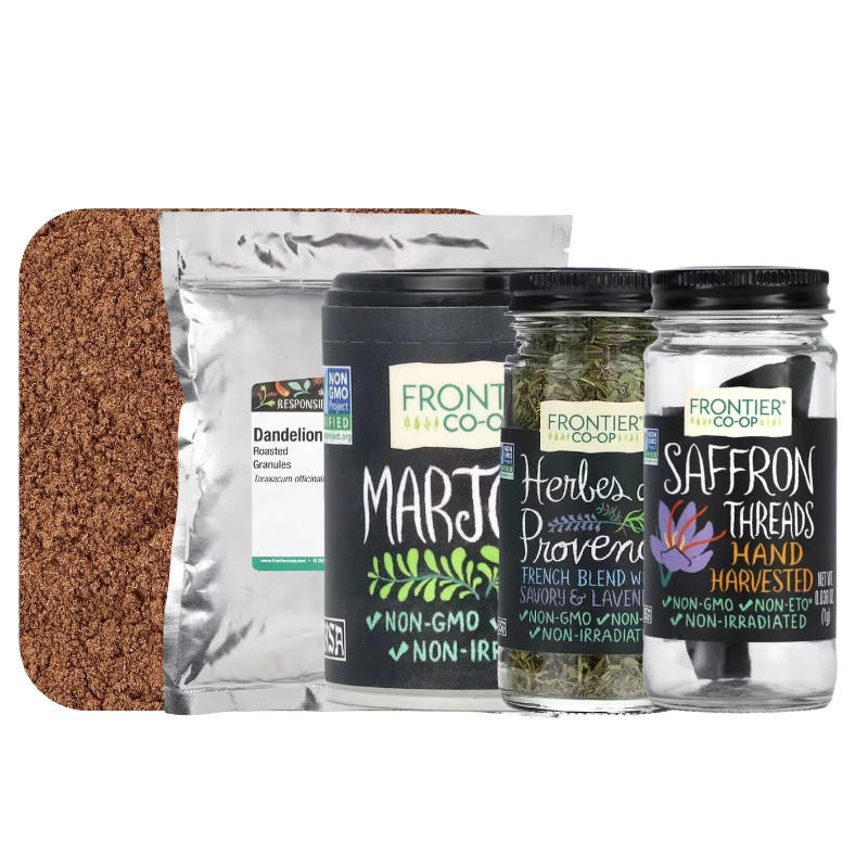 Frontier Co-op南非醉茄保哥果树皮粉有机百里香叶烤蒲公英根颗粒