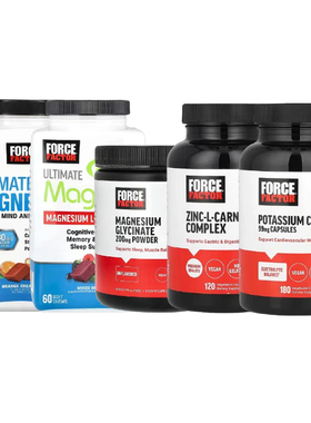 Force Factor甘柠檬天冬硒肌肽锌粉苏氨糖酸镁Ultimate钾Magtein