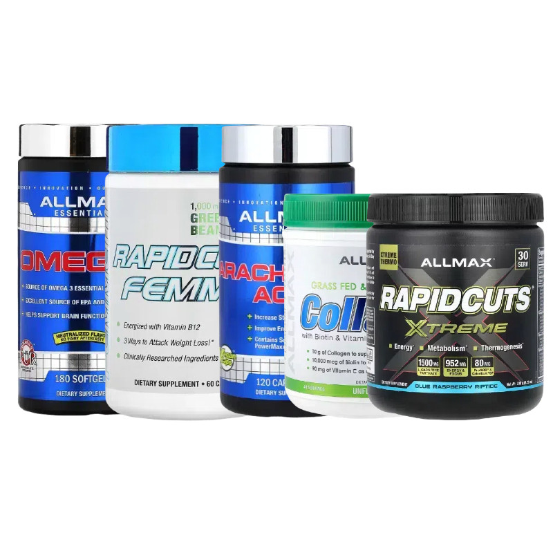 ALLMAX花生四烯酸+Gluco FX碳水化合物塑身欧米伽Omega-3冷水鱼油