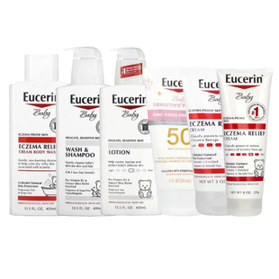 Eucerin优色林婴儿敏感抗晒护肤乳液沐浴露洗发水舒缓解膏