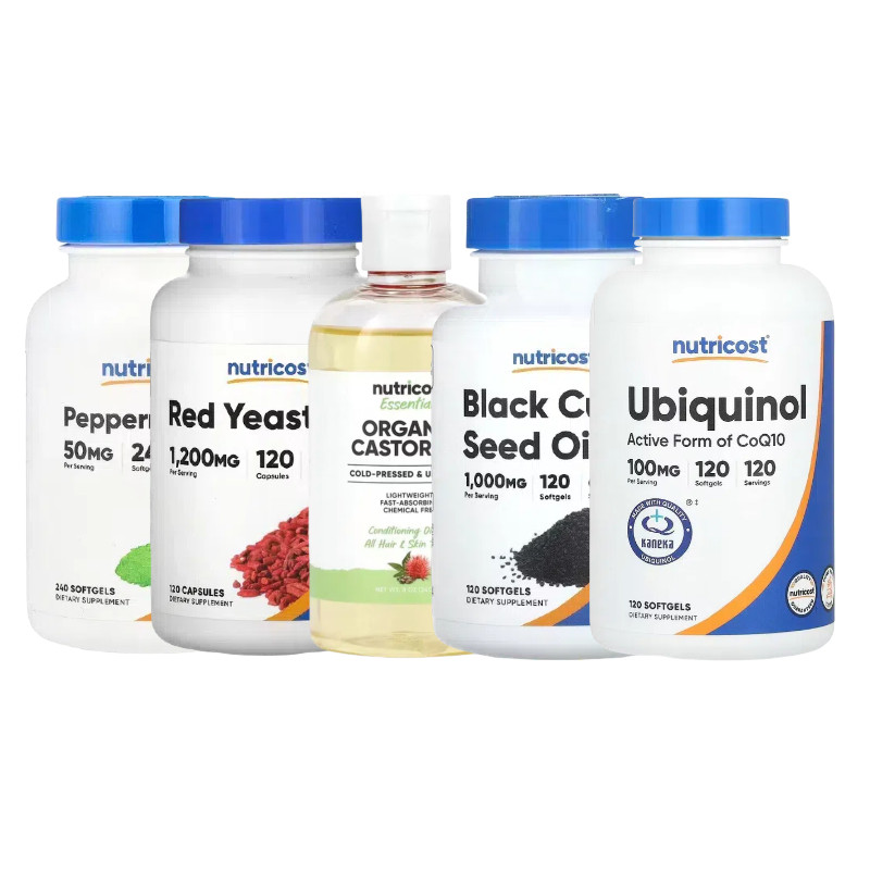 Nutricost高级初榨椰子有机蓖麻黑种草籽油Omega-3阿洛酮糖CoQ10