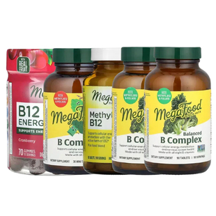 Megafood儿童男性女性平衡每日一片次V多维生素B族复合物C甲基B12