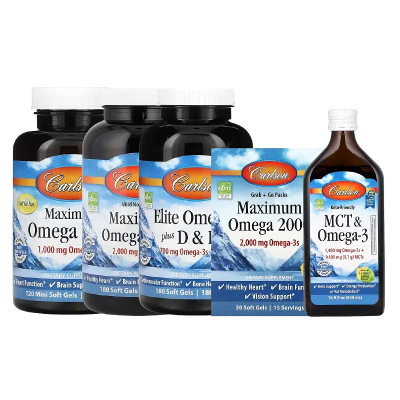Carlson挪威Wild Norwegian EcoSmart Elite Omega-3 Gems鲑鱼油