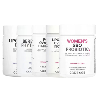CodeAge女性日常脂质体Liposmal DIM-E+石榴PQQ Ovarian Harmony+