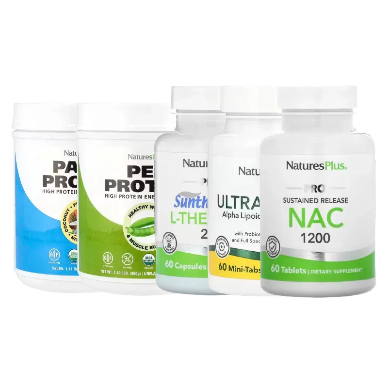 NaturesPlus硫辛迷你PRO片NAC乙酰半胱氨L茶氨酸古式饮食蛋白质粉