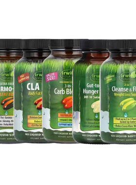 Irwin Naturals清洁3冲洗轻体2合1碳水化合物阻断剂Carb Blocker