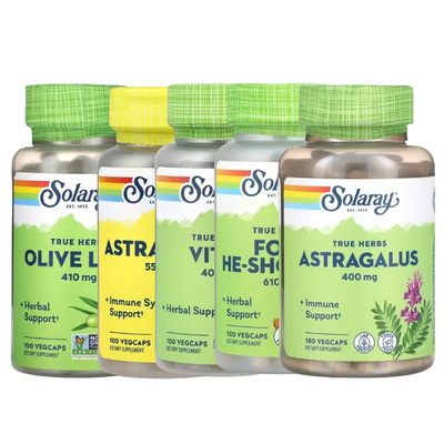 Solaray有机文无黄芪黄荆黄坞肉桂何首乌橄榄叶红三叶草树莓茴香