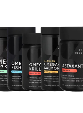 Sports Research南极omega-欧米伽3 -6-7-9磷虾油+D3青SUPERBA素2