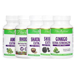 美国Paradise Herbs毛喉鞘蕊花蜜蜂花南非醉茄提取物姜素食胶囊