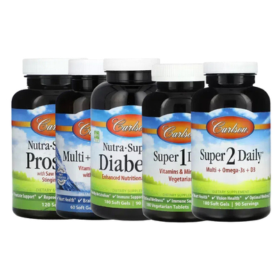 Carlson多blood Mini营养素Multi+Omega-3每Daily日1片2 Diabetes