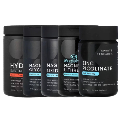 Sports Research氧化甘氨酸Magtein苏糖酸镁补水电解质吡啶甲酸锌