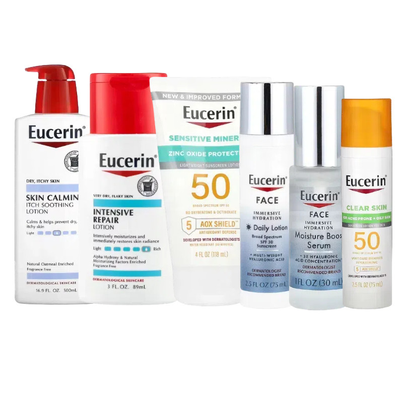 Eucerin优色林S保湿面部抗晒后P有机修复乳液F30护理50效补水精华
