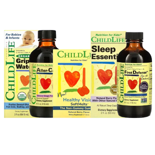 Childlife童年时光儿童防御液3睡VISION有机眠Gripe牙膏片water