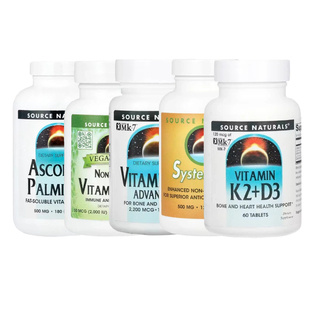 Source Naturals维生素D-mmunity泡腾片C粉K2 + D3 K D-3 Gamma E