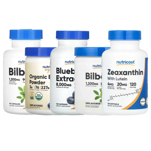 Nutricost玉米黄质与叶黄素有机蓝莓提取物山桑子粉越橘桔胶囊