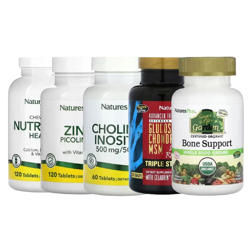 NaturesPlus葡萄糖胺软骨素MSM硼有机骨粉Ultra Rx胆碱肌醇骼支持