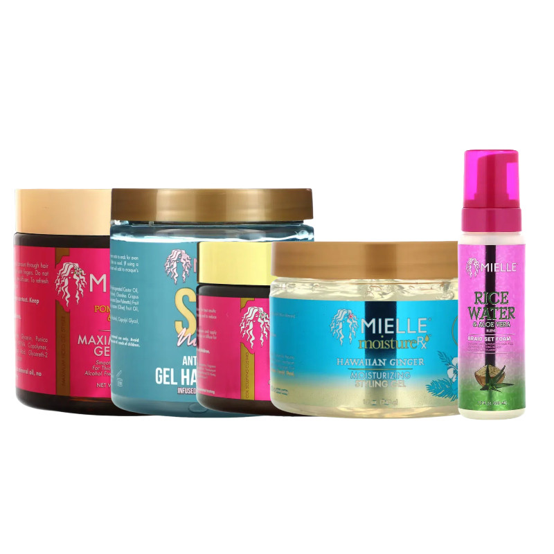 Mielle编卷发定型泡沫釉卡拉哈里甜瓜米水芦荟Gel Styler石榴蜂蜜