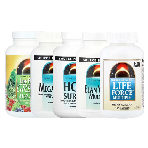 Source Naturals男士女性儿童Life Force Green Multiple多维生素