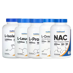 Nutricost表现提升L-苯丙甘异亮鸟脯丝色N-乙酰-L-半胱氨酸NAC粉