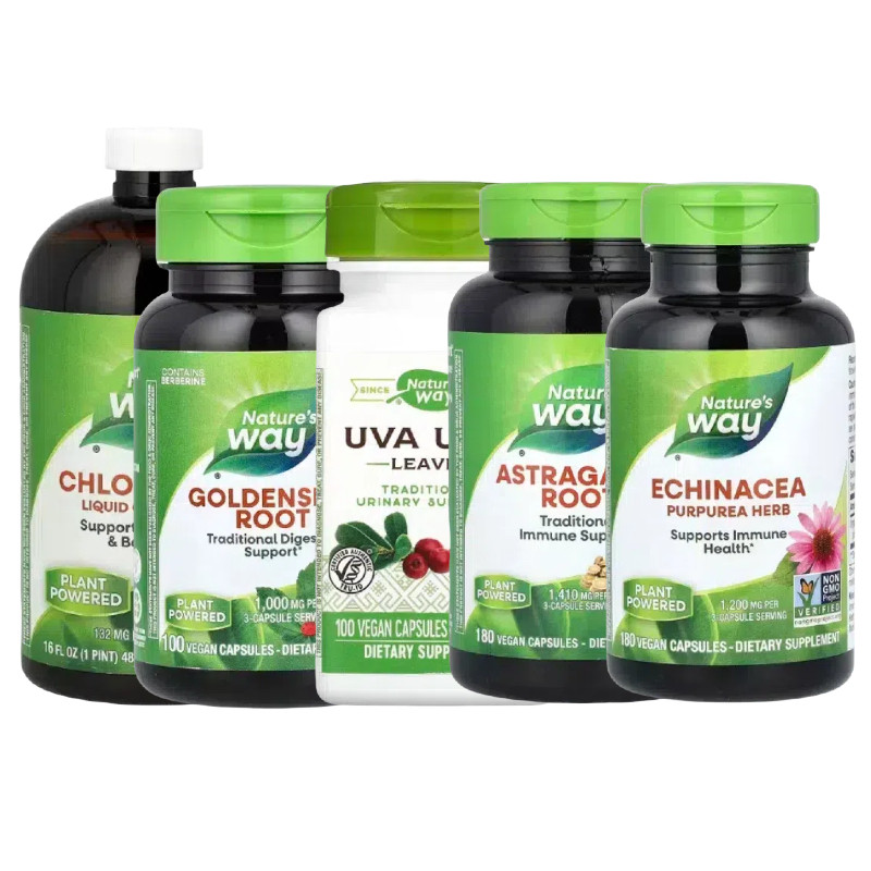 Nature's Way澳然萃维紫锥菊白毛茛黄芪根浓缩液体叶绿素滴剂熊果