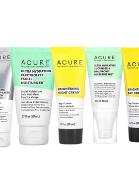 Acure保湿植物神经酰胺日常面部乳液亮敏感肌肤舒缓霜身体磨砂膏