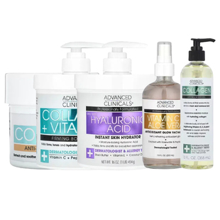 Advanced Clinicals胶原蛋白身体霜玫瑰水C面膜保湿肌肤修护乳液