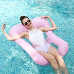 新品充气田字水上浮床躺椅水上漂浮神器浮排玩具游泳圈水装备