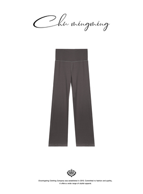 CHU楚妞弹力透气亲肤舒适休闲长裤2026夏季新款女阔腿喇叭打底裤