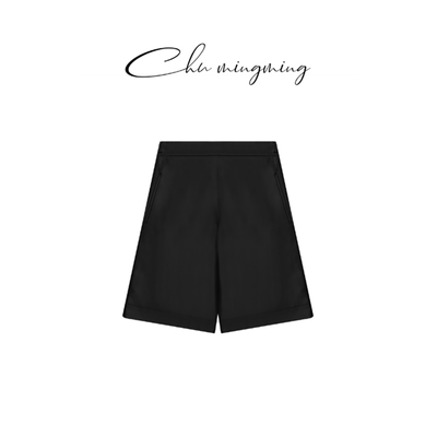 CHU楚妞原创设计[耀黑]羊皮短裤XP01737