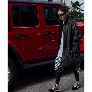 新款 CHU楚妞 皮草2025秋冬季 进口羊皮长款 女英伦外套大衣 复古