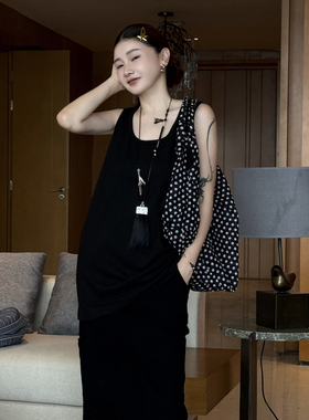 CHU楚妞[老头衫]纯棉U型领吊带背心2026春季新款女休闲百搭上衣