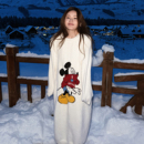 女亲肤保暖睡裙 新款 CHU楚妞进口摇粒绒米奇长袖 连衣裙2025秋冬季