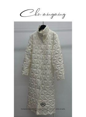 [鹭巧]珠光绒雾收腰90白鹅绒羽绒服外套ZH258527