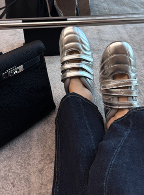 CHU楚妞[魔术]圆头魔术贴运动春季新款女平底德训鞋玛丽珍鞋