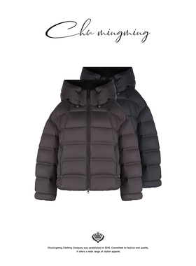 CHU楚妞 [雾羽]连帽横排羽绒服XL2507