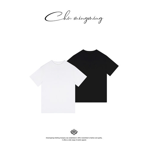 [CHU/2025SSNEW]原创设计[冬宜]半高领短袖T恤NE02