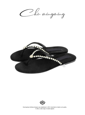 CHU楚妞山茶人字拖XZCD2501