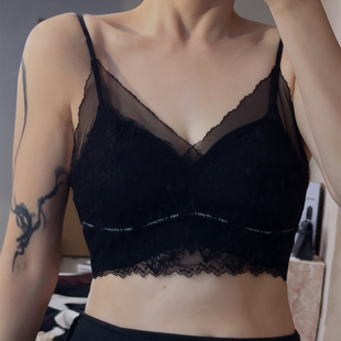 CHU楚妞法式蕾丝美背内衣2025夏季新款女士舒适无钢圈聚拢胸围